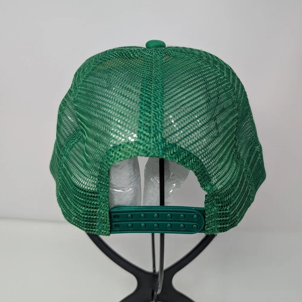 Mountain Dew Puffy Patch Trucker‎ Hat Green White Snapback Rope Y2K foam